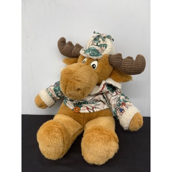 Vintage 1992 MAX the Moose Plush 21" Skiing Jacket Sherpa by Commonwealth - Picture 1 of 6